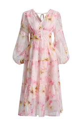 Elegant Floral Tea Dress